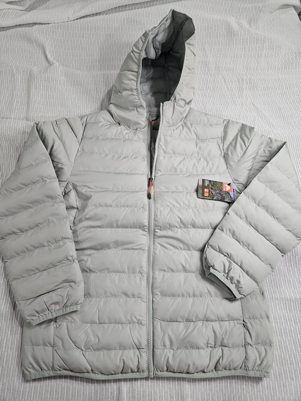 Ozark Trail Light Gray Hooded Puffer Jacket